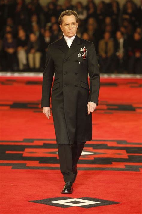 prada menswear fall 2012|gary oldman Prada fashion show.